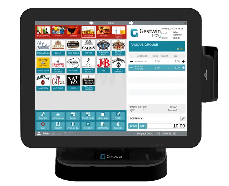 Software de faturação para Bares . Discotecas . Tapas bar . Wine bar